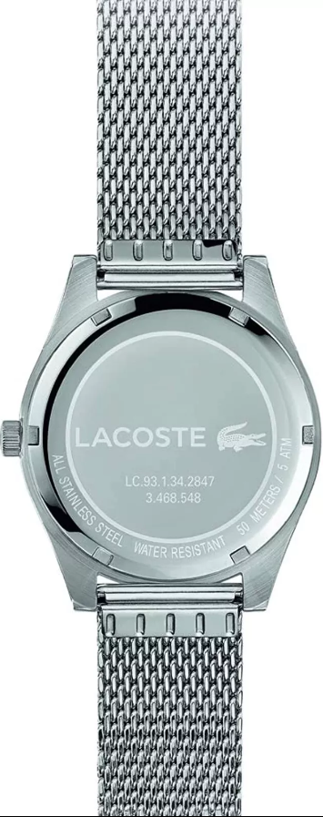 Lacoste all stainless steel water resistant 5 atm discount