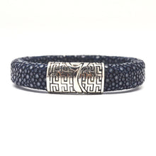 Load image into Gallery viewer, STEEL  LEATHER BRACELET | STB452 - Zawadis.com
