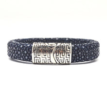 Load image into Gallery viewer, STEEL  LEATHER BRACELET | STB452 - Zawadis.com