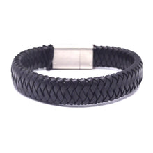 Load image into Gallery viewer, STEEL  LEATHER BRACELET | STB461 - Zawadis.com
