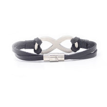 Load image into Gallery viewer, STEEL  LEATHER BRACELET | STB435 - Zawadis.com
