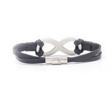 Load image into Gallery viewer, STEEL  LEATHER BRACELET | STB435 - Zawadis.com