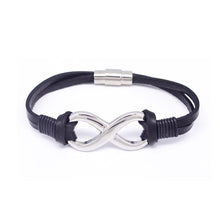 Load image into Gallery viewer, STEEL  LEATHER BRACELET | STB435 - Zawadis.com

