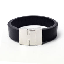 Load image into Gallery viewer, STEEL  LEATHER BRACELET | STB408 - Zawadis.com
