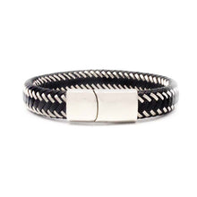 Load image into Gallery viewer, STEEL  LEATHER BRACELET | STB425 - Zawadis.com