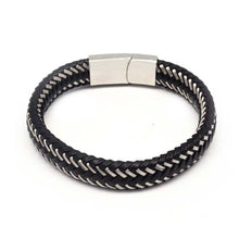 Load image into Gallery viewer, STEEL  LEATHER BRACELET | STB426 - Zawadis.com