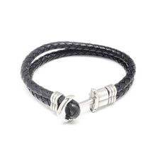 Load image into Gallery viewer, STEEL  LEATHER BRACELET | STB432 - Zawadis.com