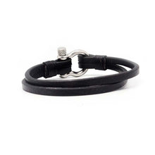 Load image into Gallery viewer, STEEL  LEATHER BRACELET | STB440 - Zawadis.com