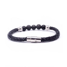 Load image into Gallery viewer, STEEL  LEATHER BRACELET | STB447 - Zawadis.com
