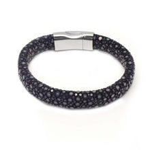 Load image into Gallery viewer, STEEL  LEATHER BRACELET | STB450 - Zawadis.com
