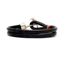 Load image into Gallery viewer, STEEL  LEATHER BRACELET | STB470 - Zawadis.com
