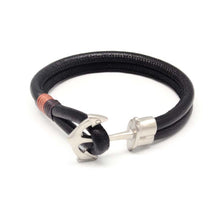 Load image into Gallery viewer, STEEL  LEATHER BRACELET | STB468 - Zawadis.com
